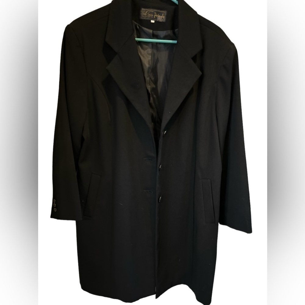 VTG Pringle Nick Faldo EUC black long coat XXXL‎